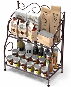 Vente chaude de support en métal à 2 niveaux support à usage multiple pour organisateur de cuisine organisateur de salle de bain à bas prix. - Product Image 4