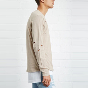 T-shirts à manches courtes pour hommes avec logo personnalisé - Tissu en coton peigné 100% de haute qualité, poids lourd 300 GSM, OEM/ODM pris en charge - Product Image 3