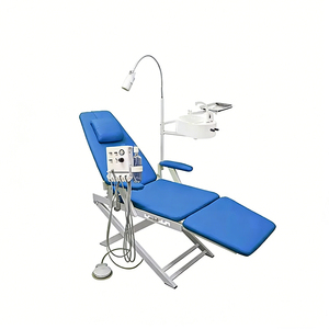 Wholesale Foldable <strong>Dental</strong> <strong>Chair</strong> <strong>Unit</strong> with Spittoon Lamp and Tray Wall Mounted Turbine - Product Image 1