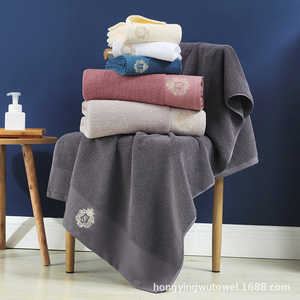 Custom Logo <b>Large</b> White Hotel <b>Towels</b> 500-700gsm Terry Cloth Embroidered Solid Color High Quality Hand <b>Bath</b> <b>Towel</b> for Adults - Product Image 2