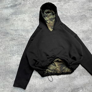 Sweat-shirt de haute qualité en coton personnalisé 450Gsm lourd surdimensionné ample à capuche imprimé Sweat-shirts d'hiver Fabricant de vêtements personnalisés - Product Image 2