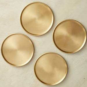 Posavasos de metal ecológicos hechos a mano con diseño personalizable y estilo moderno que agrega belleza estética a las salas de estar - Product Image 2