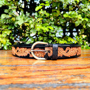 Dernière ceinture en cuir torsadée à la main 2024 Western pour hommes Design unique et attrayant avec boucle Western Ceinture de sculpture Western - Product Image 3