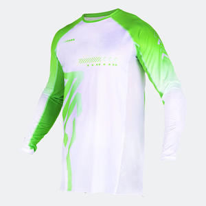 เสื้อเจอร์ซี่ย์ขี่มอเตอร์ไซค์ของผู้ชายผ้าตาข่ายระบายอากาศสำหรับการพิมพ์โลโก้และฉลากส่วนตัวดีไซน์ตามสั่ง - Product Image 1