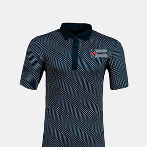 เสื้อโปโลสำหรับผู้ชายเสื้อคอตตอนระบายอากาศผ้าคอตตอน100% เสื้อถักแขนสั้นพิมพ์ลายเปล่าโลโก้ตามสั่ง - Product Image 6