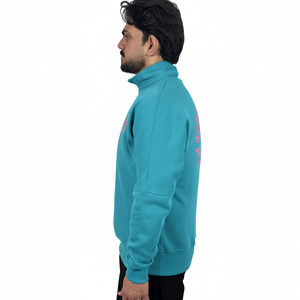 Sweat-shirt à manches longues en polaire respirant et à séchage rapide, nouvelle conception, taille personnalisée en gros, 1/4 zip, pour l'hiver, basiques - Product Image 3