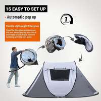Carpa Instantánea Ultraligera, Impermeable, con Estilo Geométrico Único, Portátil para 1-2 Personas, para Campamento al Aire Libre