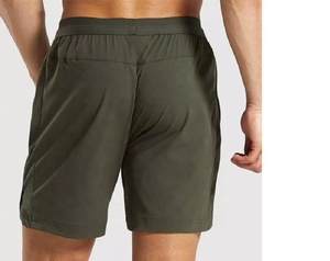 Custom Logo Solid Casual Eco-Friendly Quick Dry Breathable Polyester Activewear Sport Shorts Drawstring Double <b>Layer</b> Men - Product Image 2