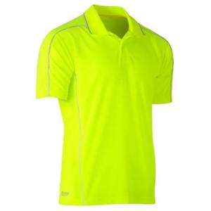 Camiseta Polo de Trabajo para Personal de Empresa, Color Naranja, de Malla de Poliéster Transpirable, con Logotipo Bordado Personalizado y Ribete Reflectante - Product Image 4