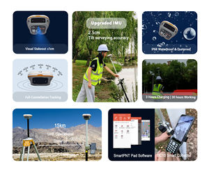Vendas Diretas da Fábrica RTK <span class=keywords><strong>GNSS</strong></span> Receptor com Auto-IMU HD OLED Tela Visual Stakeout e Carregamento Rápido Base + Rover Y Sistema - Product Image 2