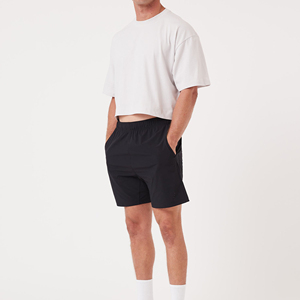 Mens Short Crop T Shirt With Raw Hem Modern Fit Lightweight <b>Fabric</b> Customizable Design For Summer Streetwear Crop Tshirts - Product Image 4