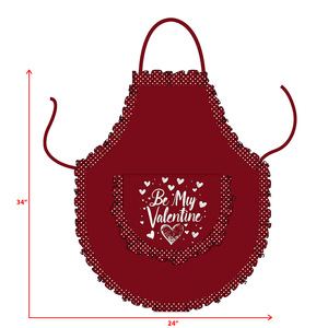 Custom Logo Kitchen Apron Cotton <b>Cooking</b> Canvas Printed Valentine Design Apron for Coffee Shop - Product Image 6