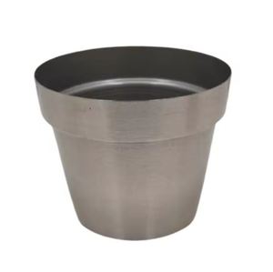 Pot et jardinière pour la décoration du jardin, pots faits à la main, article très vendu, jardinière ronde en fer, couleur nickel argenté, taille standard, fleur - Product Image 4