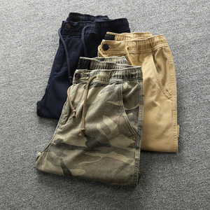 Short homme décontracté anti-rides écologique 100% coton séchage rapide respirant imperméable motif solide cordon de serrage Dernières - Product Image 2