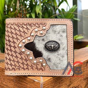 Cartera de cuero con herramientas manuales de nuevo diseñador, Cartera de piel de vaca con cremallera larga para hombre, soporte para efectivo de Color marrón a la moda, regalo para él - Product Image 1