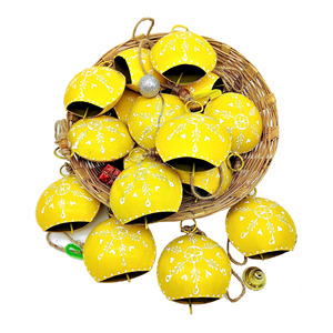 Juego de campanas de Metal colgantes de Navidad azul de 6 piezas, atractivo diseño de hierro tallado para el hogar, restaurante, propósito decorativo - Product Image 6