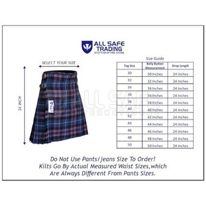 กระโปรงพลีทแปดหลาของผู้ชายแท้เนื้อผ้าผสมผ้าขนสัตว์คุณภาพสูงปรับหัวเข็มขัดได้ - Product Image 6