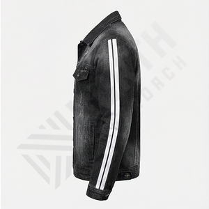 Chaqueta Vaquera Desgastada Vintage Personalizada de Alta Calidad con Logotipo Frontal, Chaqueta de Invierno Reversible para Hombre, Ropa de Calle de Moda - Product Image 3