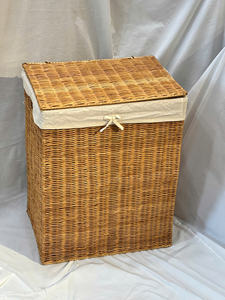 Modern Rectangle <b>Laundry</b> <b>Basket</b> Water Hyacinth <b>Seagrass</b> Rattan Lids Home Decor Organizer for Secure Clothes Storage Space-Saving - Product Image 4