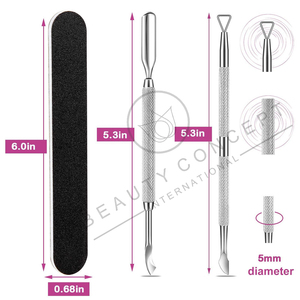 Empujador de cutículas de uñas de MOQ bajo Producto hecho en Pakistán Empujador de cutículas de Venta caliente Instrumentos DE BELLEZA DE ACERO INOXIDABLE ecológicos - Product Image 3