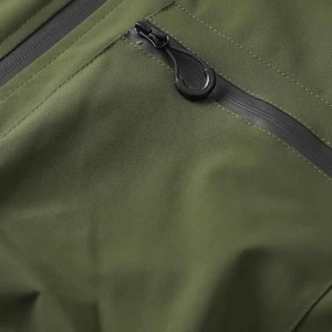 Veste coupe-vent imperméable et respirante pour homme, légère, softshell, col montant, fermeture éclair sur le devant, réfléchissante, style urbain - Product Image 4