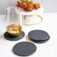Sous-verres en ardoise personnalisés avec logo imprimé, forme carrée/ronde/cœur, 10*10cm, cadeaux promotionnels bon marché pour événements et activités, à offrir en cadeau