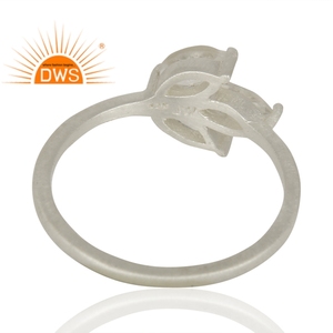 Dernières tendances Bague empilable en argent sterling fin cristal naturel quartz avec pierres précieuses Fabricant de bijoux personnalisé - Product Image 4