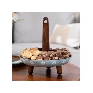 Cuenco de madera con diseño admirable para chocolates con soporte, cuenco para dátiles y aperitivos de forma redonda de la mejor calidad a la venta - Product Image 5