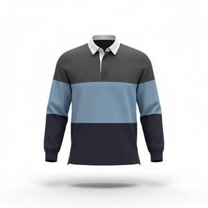 Hombres Retro Rugby Polo Camisa Casual Pullover Algodón Streetwear Top - Product Image 1