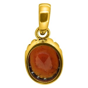 Granate Hessonita (Gomed) 4.25-12.25 Ratti, Gema Natural y Certificada, Colgante con Engaste de Corona Ashtdhatu, Joyería Fina - Product Image 3