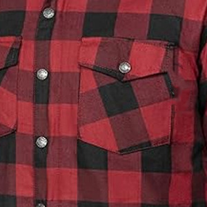 Best High Quality Customized kevlar Fabric Motorbike Riding MotorCycle <b>Check</b> Flannel Shirts for Mens uploaded by Dress Sports - Product Image 3