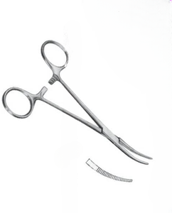 คีมหนีบหลอดเลือดแบบโค้ง Kelly Delicate Hemostatic Forceps ขนาด 14 ซม. ทำจากสแตนเลสสตีล พร้อมระบบล็อคแบบ Ratchet สำหรับการผ่าตัด - Product Image 6