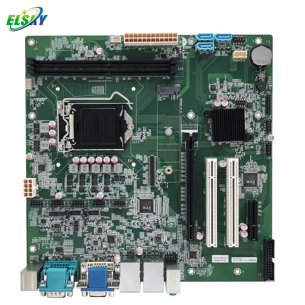 Scheda madre ELSKY per computer GK6900 con CPU 6/7/8/9th Gen Core i3 i5 i7 i9 LGA1151 PC-DDR4 24pin ATX potenza PCI-E X16 PS/2