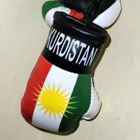 Guante de Boxeo Personalizado de Kurdistán con Logotipo, Cómodo, Antideslizante, con Cierre de Gancho y Bucle, Llavero de Cuero PU para Entrenamiento de Sparring, Regalo