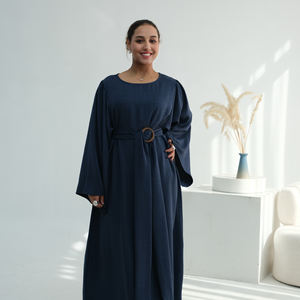 Fournisseur vérifié d'abayas Loriya, robes modestes, vêtements islamiques, robe à manches amples avec ceinture, abaya d'été, robes pour femmes - Product Image 5