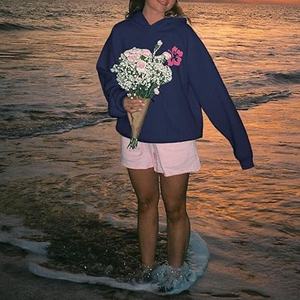 Sweat-shirt unisexe à épaules tombantes, poids lourd, coton personnalisé 400 GSM, couleur unie, coupe ample, sweat-shirt court surdimensionné, sweat-shirt pour femmes - Product Image 4