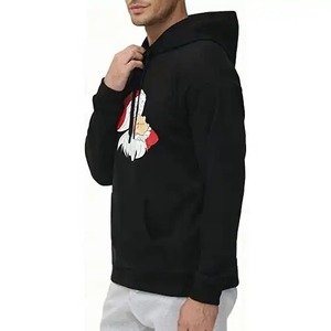 Sudadera unisex de algodón para hombre de talla grande con capucha de gran tamaño bordada logotipo personalizado forro polar sólido para correr en invierno - Product Image 3