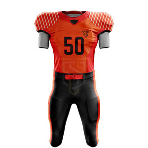Tenue de football américain unie 100 % polyester respirante de haute qualité unisexe pour adultes, style simple, couleur personnalisable - Product Image 1