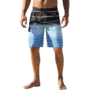 Pantalones cortos de playa de algodón 100% de peso pesado al por mayor, pantalones cortos deportivos cómodos para hombre, pantalones cortos hawaianos personalizados - Product Image 3