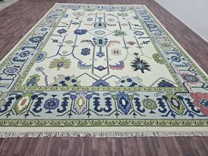 Customizable Traditional Oushak Indian <b>Rug</b> <b>Runner</b> Handmade New Wool Hallway Carpet 3x10 3x15 5x8 6x9 7x10 8x12 Sizes Abstract - Product Image 6