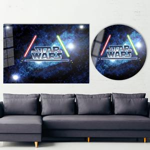 Impresión en lienzo de Star Wars: Decoración icónica de la película para la habitación de los niños, arte en vidrio templado - Product Image 1