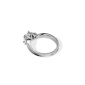 Nouveau luxe laboratoire cultivé diamant plaqué rhodium rond brillant Unique bague de fiançailles pierre personnalisée prix de gros fête de mariage - Product Image 2