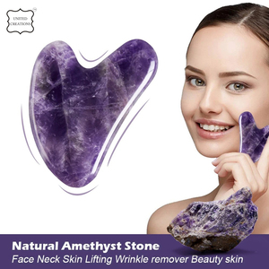 Jade naturel Gua Sha pierre pour le visage outils de beauté masseur pour le visage et le corps grattage outil de massage Premium - Product Image 2