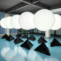 Ballon LED Gonflable Étanche de 1,8 à 2,4 m avec Support, Globe Lumineux pour Événements Extérieurs, Mariages, Fêtes, Scènes et Festivals