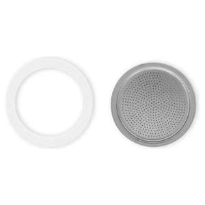 Ensemble de joints et de filtres pour cafetière Moka 9 tasses, 3 pièces, 0800035, accessoires essentiels pour cafetière - Product Image 1