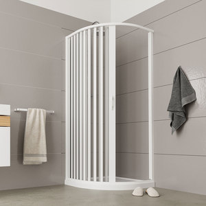 Box Doccia Interno in PVC Durevole con Sistema a Fisarmonica Reversibile Anti-Calcare e Vetro da 8mm - Product Image 1