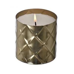 Pot de bougie en métal martelé argenté avec couvercle design pour la décoration de table de fête d'événement à la maison pot de bougie fait main - Product Image 2