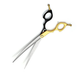 Tijeras de peluquería con mango de diseño personalizado, tijeras de aseo para mascotas de acero y Metal con reposapiés ajustable - Product Image 4