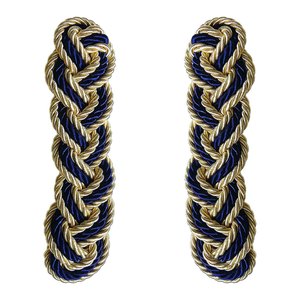 Hombreras de Epaulettes de Estilo Sueco en Dorado y Azul, Epaulettes de General Británico en Dorado, Personalizables con Borlas, para Ceremonias - Product Image 1