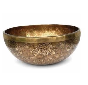 Grand bol chantant de méditation tibétain avec tonalité profonde et son Bol chantant fait main Bols de guérison en bronze - Product Image 6